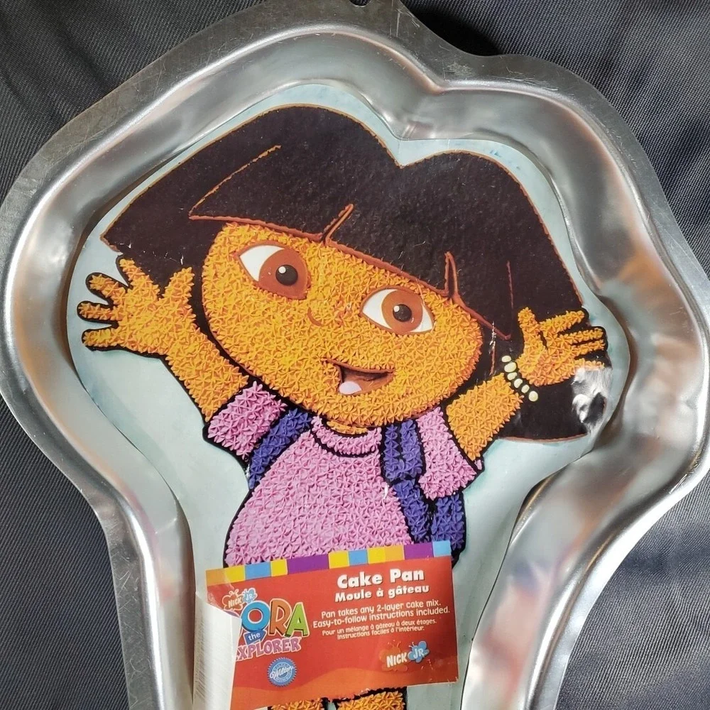 Wilton OS Dora the Explorer Cake Pan Kids Silver‎ Aluminum 2105-6300 2003